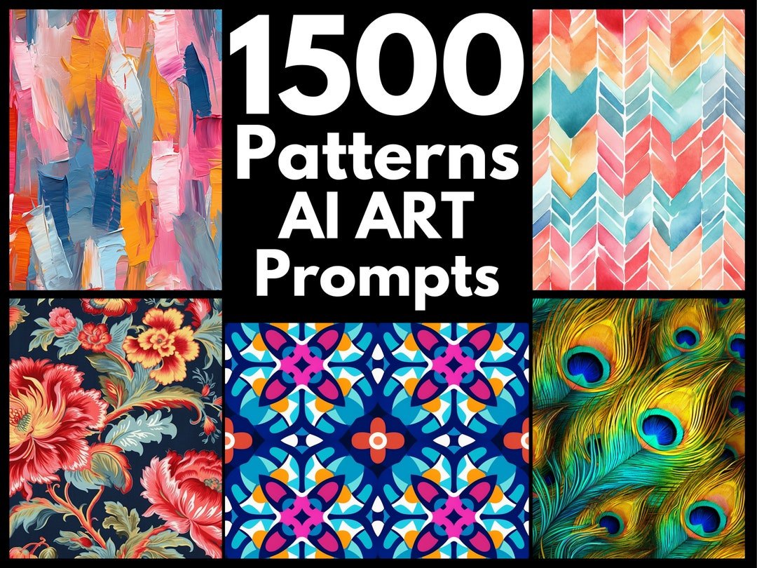 1500 Pattern AI Art Prompts Texttoimage Midjourney Dalle Stable