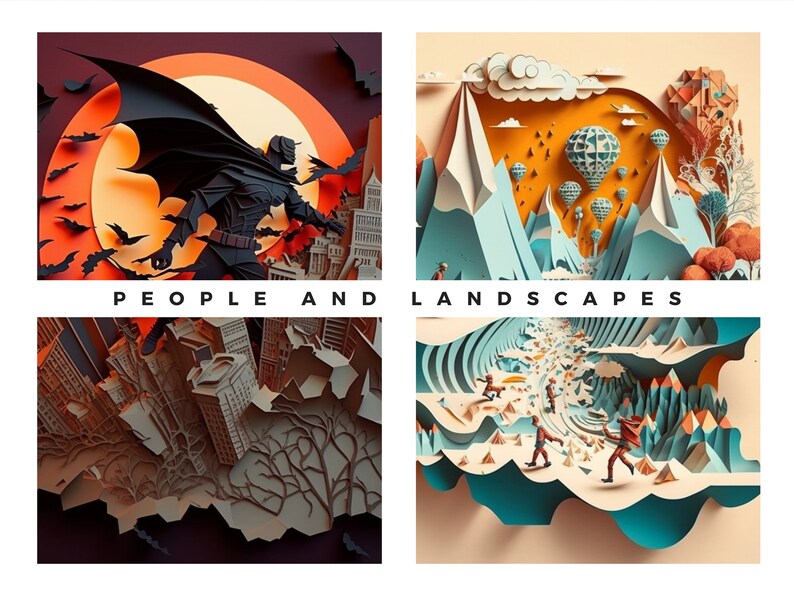 Buy 100 Midjourney Layered Paper Art Prompts Unleash Your Online in