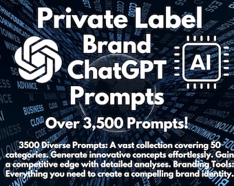 Private Label Brand Building ChatGPT Prompts | Grow Your Own Label | Start a Private Label Today | Business Toolkit | Copy & Paste
