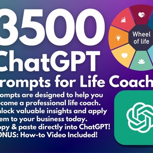 3500 ChatGPT Prompts for Life Coach Entrepreneurs | Unlock Your Coaching Potential | Ultimate Life Planning Resource | Biz Success