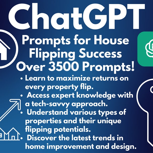 ChatGPT Prompts for House Flipping Success | Make Money in Real Estate with the help of AI | Ultimate AI Prompt Pack | Copy & Paste