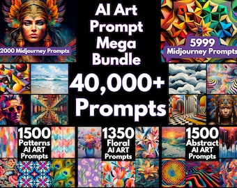 Ultimate Collection of AI Art Prompts | Text-to-image Midjourney Dall-E Stable Diffusion | Digital Wall Art Unlimited Inspiration for Artist