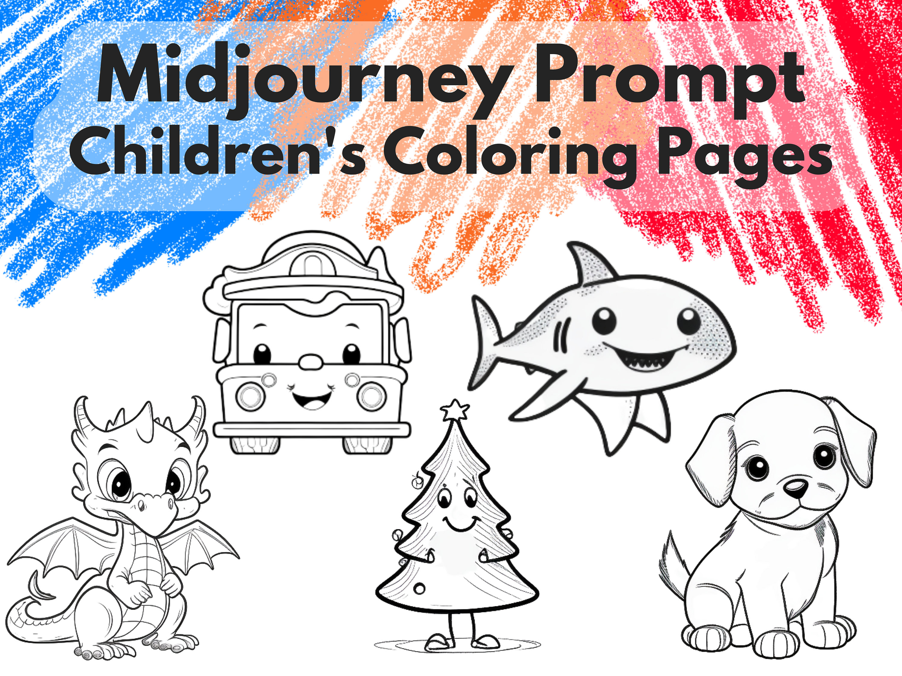 Children Coloring Books Midjourney Prompt