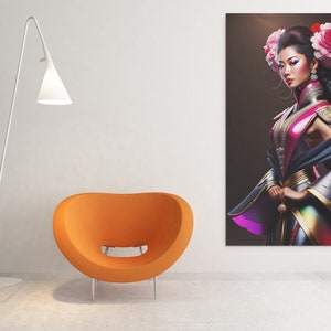 Samurai Girl - heel kleurrijk en zo cool (Afbeelding downloaden voor je eigen print)