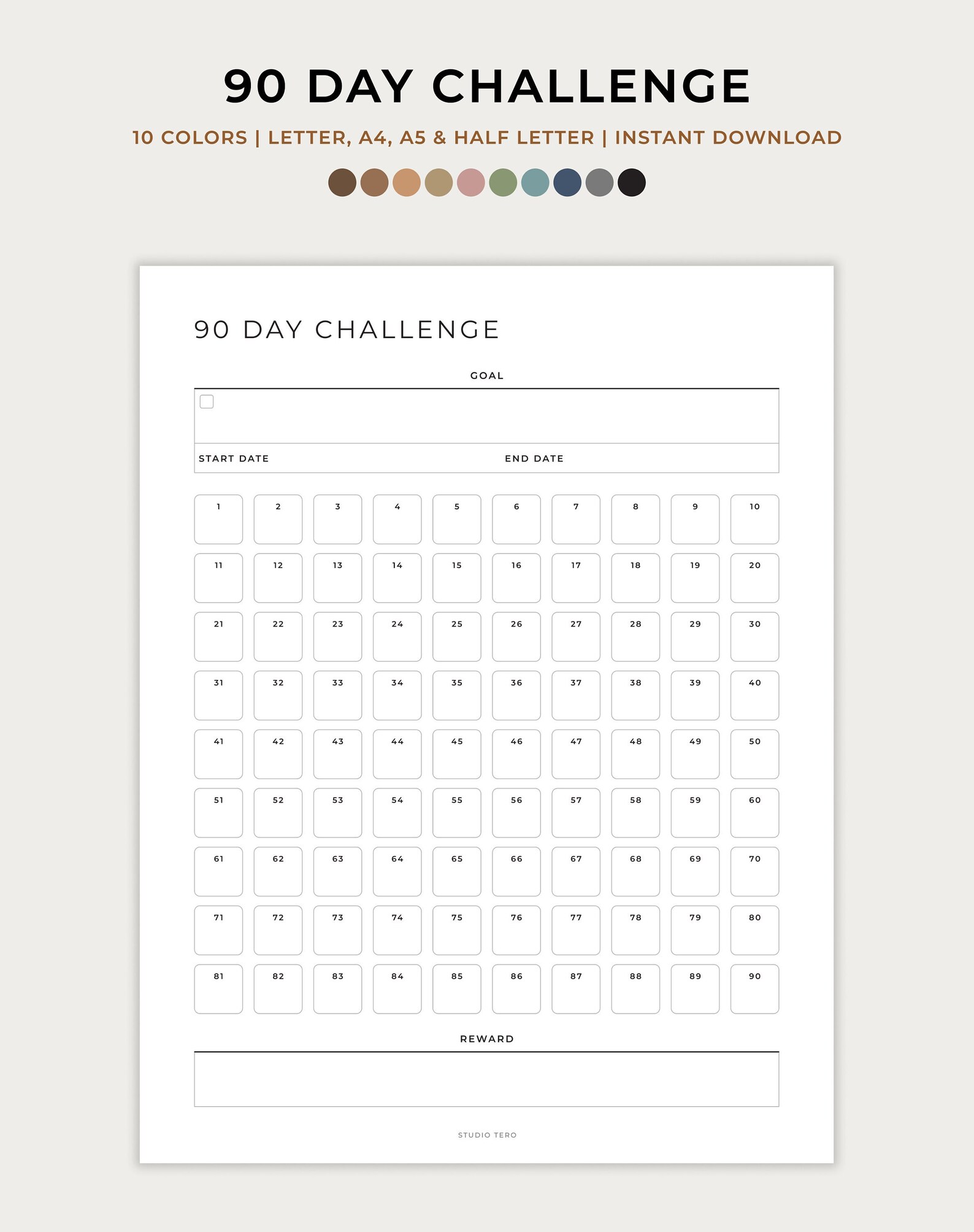 90 Day Challenge, Action Plan, Goal Setting, Habit Forming, Goal ...
