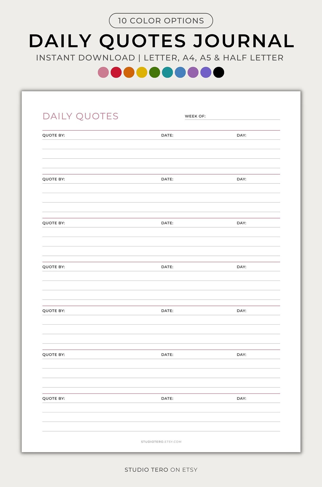 Daily Quotes Journal Printable Minimal Quotes Diary Daily Positive daily-quotes-journal-printable-minimal-quotes-diary-daily-positive