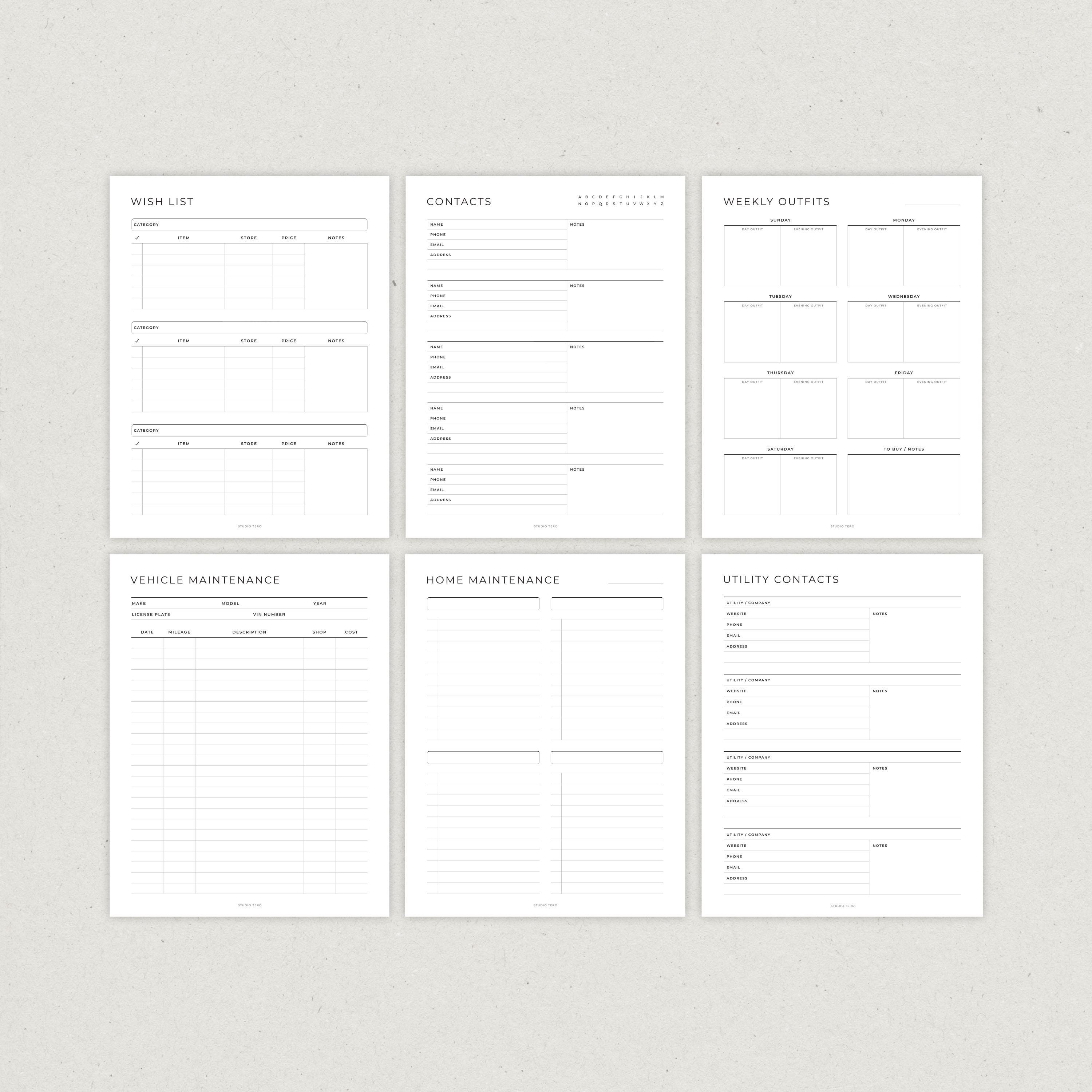 Lifestyle, Home, & Fun Planners BUNDLE, Movies and Series Journal ...