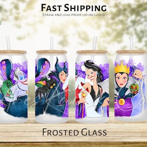 Villian Cup | Customized Coffee Cup | Drinkware | Gift | Bad Girls Cup | Custom 16oz Beer Glass Can | Iced Coffee | Tea | Cold brew