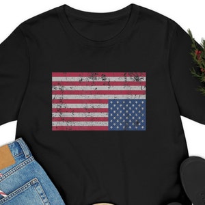 Upside Down Flag Shirt - American Stressed - American Flag Upside Down - United States Under Distress shirt