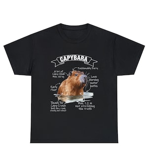 Funny Characteristics of a Capybara, Capybara Lovers t-shirt , capybara t shirt, capybara tee, capybara t-shirt, capybara funny