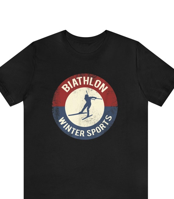 Biathlon Winter Sports Usa Skiing Silhouette T-Shirt Gift Biathlon Winter Sports Usa Skiing Silhouette T-Shirt Gift
