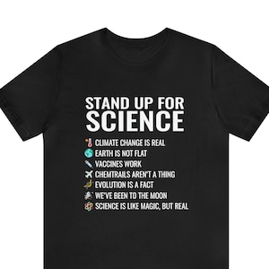 Stand Up For Science T-Shirt Cool Pro Science Graphic Tee Stand Up For Science T-Shirt Cool Pro Science Graphic Tee