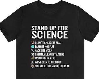 Stand Up For Science T-Shirt Cool Pro Science Graphic Tee Stand Up For Science T-Shirt Cool Pro Science Graphic Tee