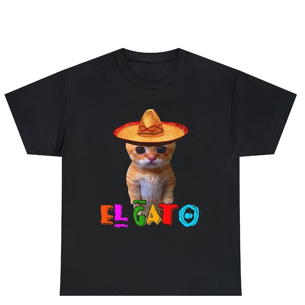 El Gato Meme Mexicaanse kat Latino Munchkin T-shirt, El Gato Meme trieste huilende kat Munchkin Kitty Meme Trendy T-shirt, El Gato trieste Meme shirt