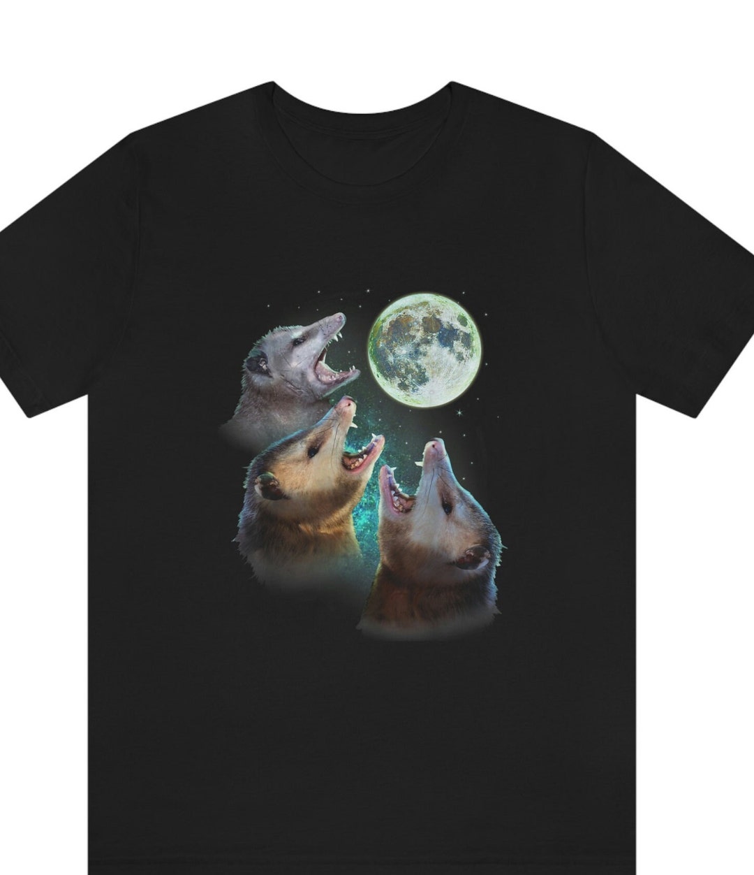 Three Possums Howling at Moon Shirt, Like 3 Wolves T-shirts, Opossum ...