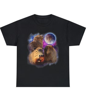 Three Moon Capybaras Shirt | capybara, capybara shirt, capybara t-shirt, capybara t shirt, capybara tee, capybara tshirt, capybara funny