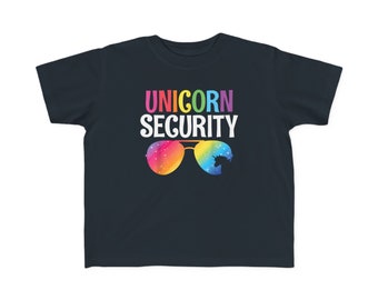 Chemise Unicorn Security pour enfants, T-shirt en jersey fin Unicorn Security pour tout-petits