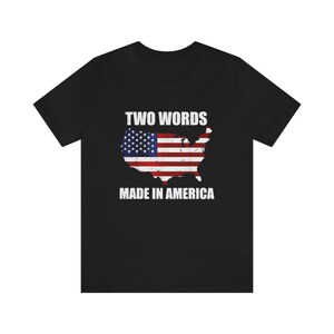 Two Words Made In America T-Shirt, Joe Biden Shirt, Lets Go Brandon Shirt, Lets Go Brandon, Political Shirt, Conservative Shirt, Republican
