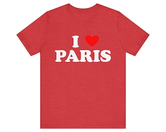I Love Paris T-shirt ,I Heart France City Paris Shirt - Etsy