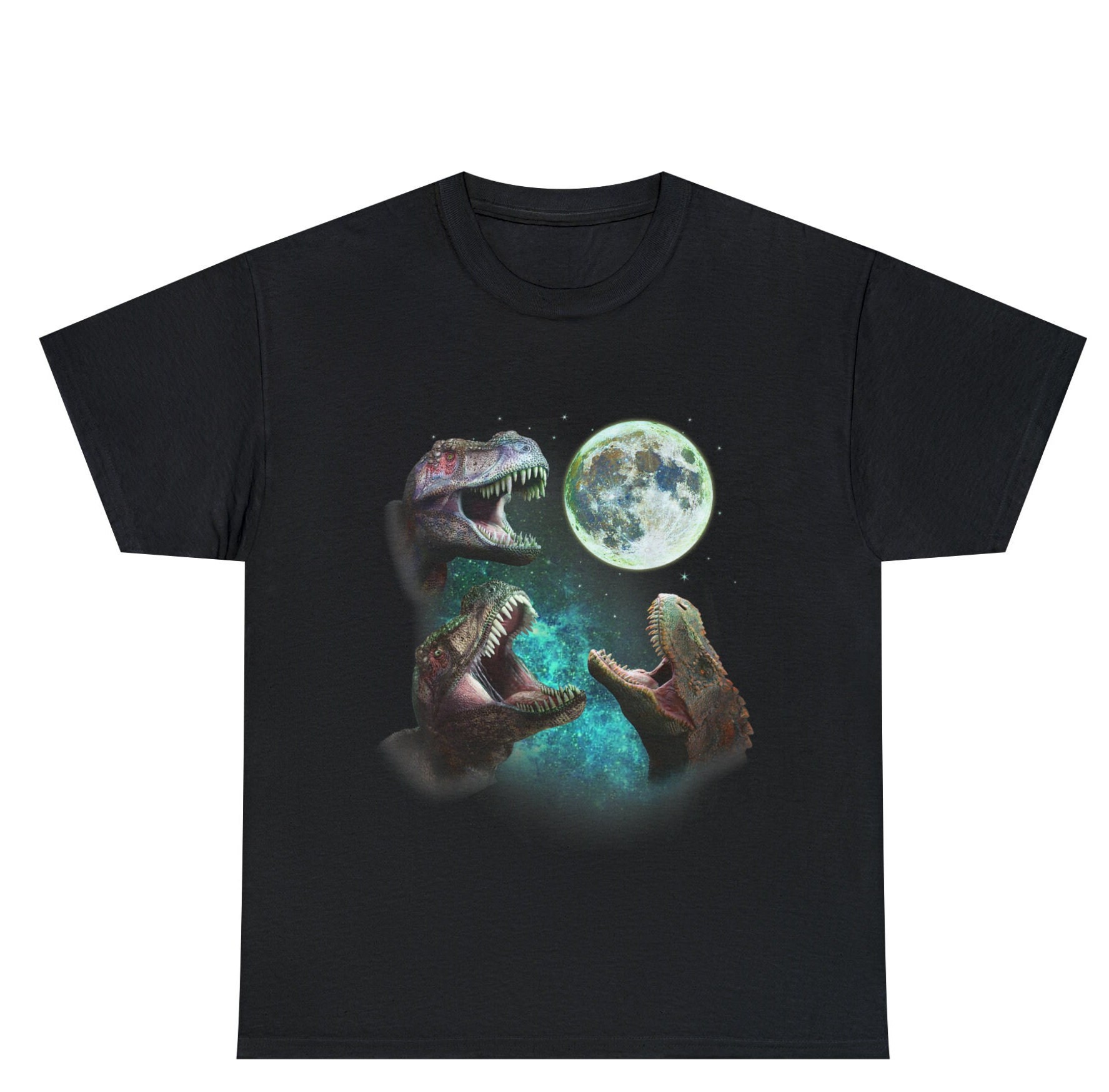Three T-Rex Dinosaurs Howl At Moon 3 Wolves Parody shirt, Dinosaurs Shirt, Dinosaurs T Shirt
