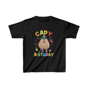 Capy Geburtstag Kinder T-Shirt, Capybara Tiere Kinder Shirt Jungen Mädchen Geburtstag Kinder T-Shirt, Capybara Shirt, Lustige Capybara Kinder, Geburtstag T-Shirt