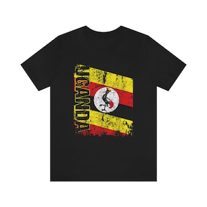 Camisa da bandeira de Uganda, presente de camiseta com bandeira de Uganda, camiseta de Uganda, presente de bandeira de Uganda