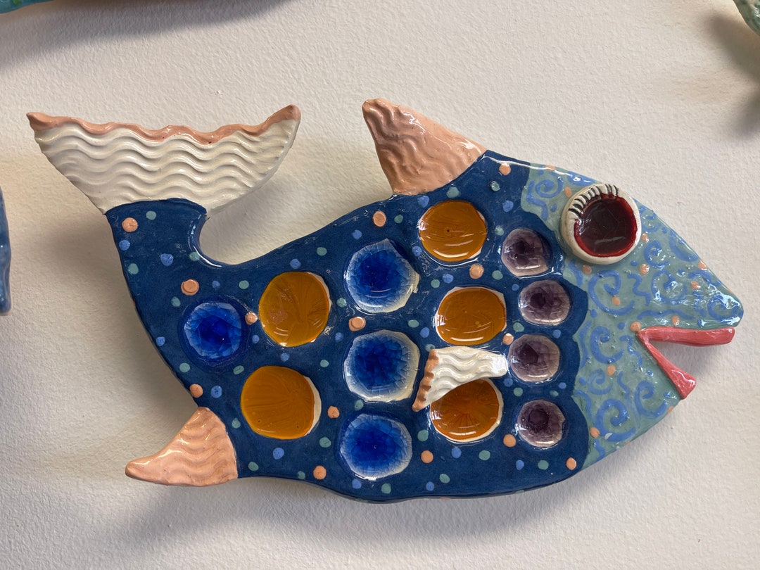 Ceramic Fish Wall Art Etsy