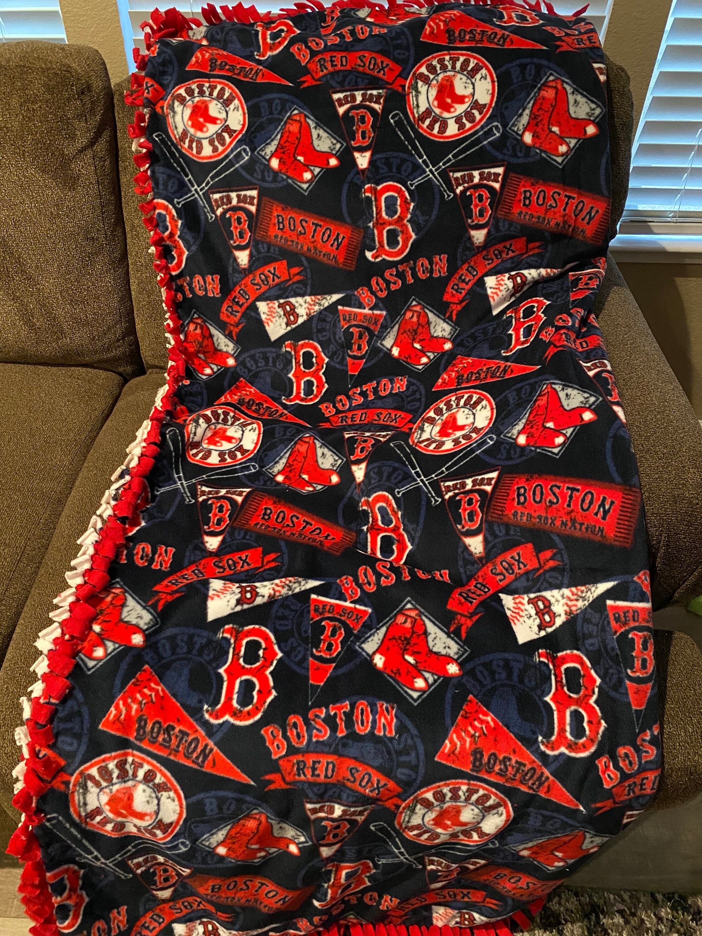 Nosew Boston Red Sox Blanket Etsy