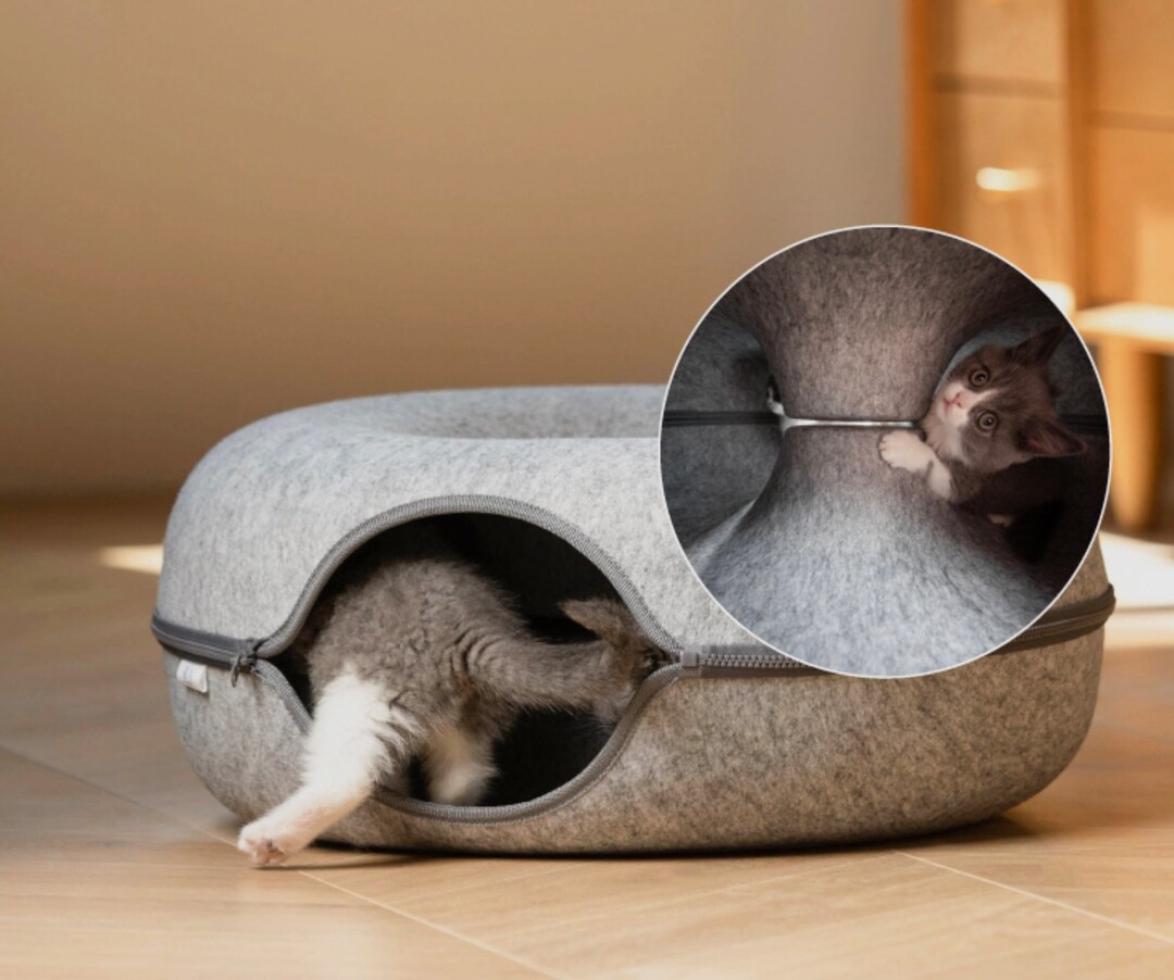 Cat Bed Cat Cave Large Cat Cave Warm Cat Cave Felted Cat Etsy