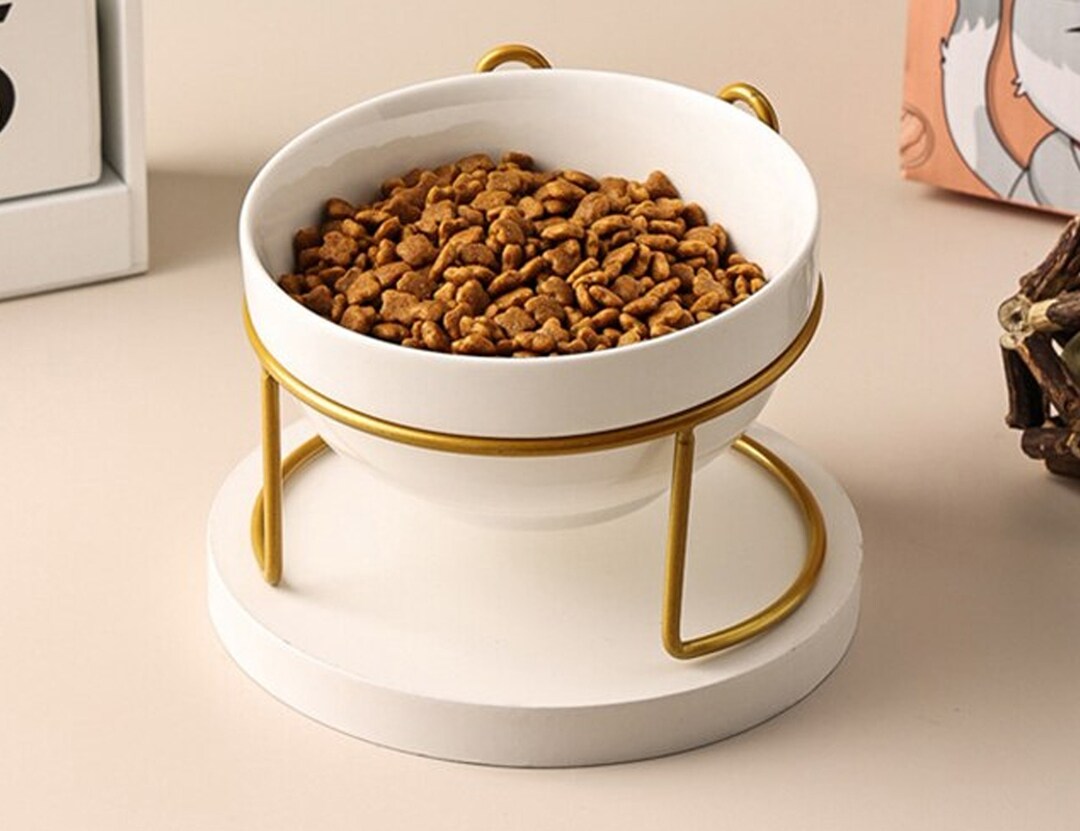 Cat Food Stand Modern Cat Bowl Pet Water Bowl Cat Dishes Etsy