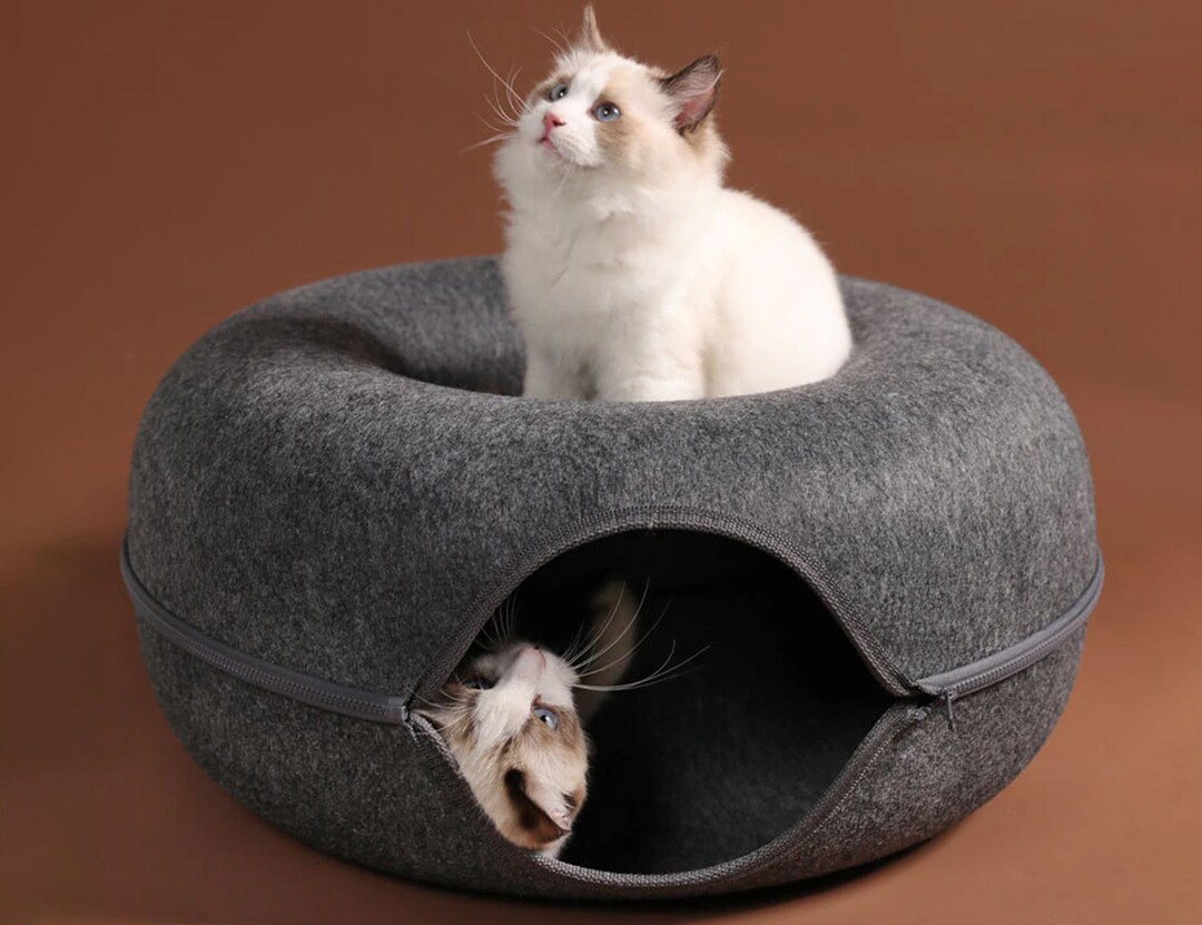 Felt Pet Cave Pet Cave Bed Modern Cat Bed Warm Cat Cave Etsy