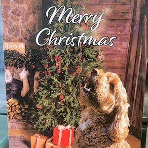 Merry Christmas-fotokaarten - Feestelijke hond Cockapoo-kerstkaart A5