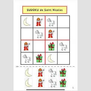 Lapbook, sudoku, dominoes, bingo on Saint Nicolas