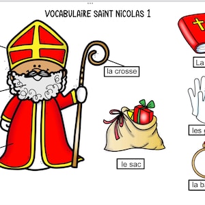 Saint Nicolas activity: writing, calculations, game of pairs, sentences in order...to print!