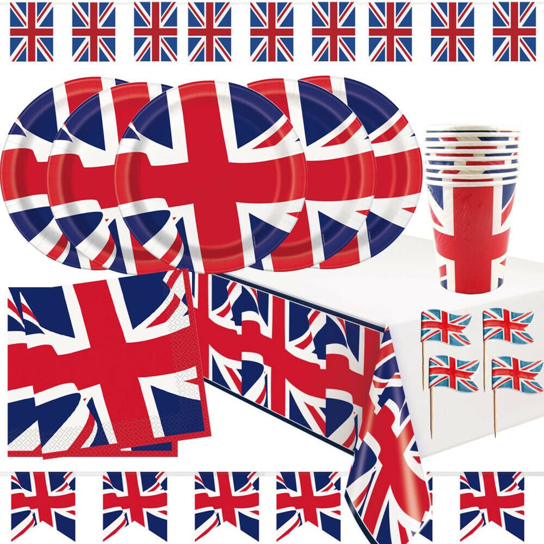 King Coronation Decoration Party Union Jack TABLEWARE Union Jack Party