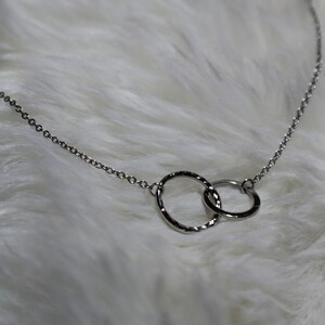 Sterling Silver Hoop Pendant Necklace