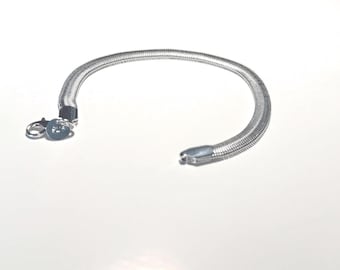 Pulsera de cadena de serpiente de plata de ley: regalo de joyería con dijes