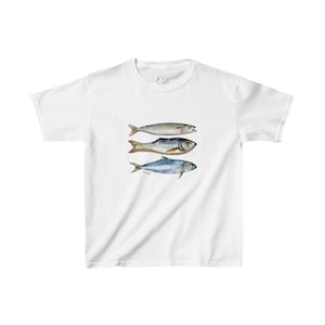 Sardine fish baby tee, sardine crop top, summer baby tee, Pinterest girl