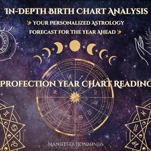 Personalized Yearly Astrology Reading | Profection Year Chart Insights | Annual Horoscope | Life Guidance | Detailed Birth Chart Reading