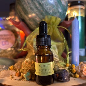 Money Magic Oil – Abundance Attraction Potion for Spells, Candle Rituals, Wealth Manifestation, Career Success & Prosperity Work