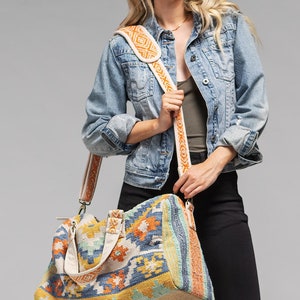 Sicilian Ethnic Weekender duffel Bag, gym bag, Beach bag, diaper bag, travel bag, western duffel bag, Beach bag image 9