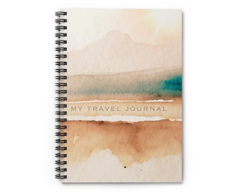 Boho Travel Journal Spiral Notebook - Ruled Line, Adventure Journal, Wanderlust, Memory Journal, Travel Guide, World Travel Journal