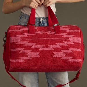 Rot und Rosa Seesack, Weekender Tasche, Reisetasche, westlicher Seesack, ideal für Reisen oder Geschenk