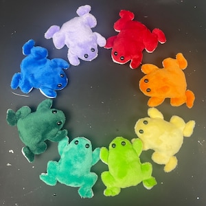 Rainbow Frog Plush, LGBTQ, Weighted, Sensory, Handmade, Made to Order