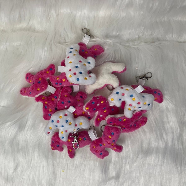 Circus Animal Snack Plush Charm, Plush Keychain, Animal Shaped, Foodie Handmade Plushie Keychain, Made to Order