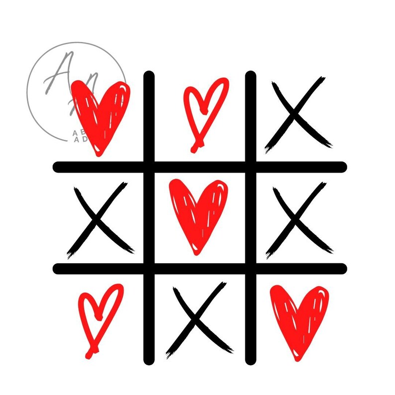 Valentine Tic Tac Toe SVG/PNG Digital Download File - Etsy