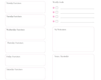 Weekly Workout Planner