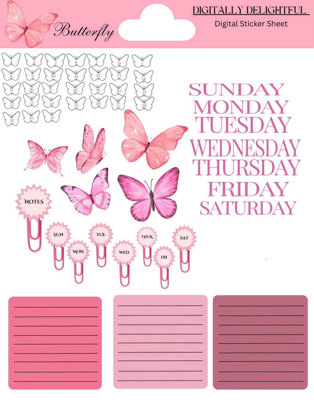 Butterfly Sticker Pack - Etsy
