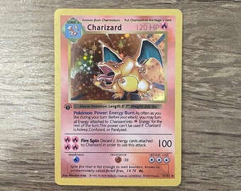 1999 Charizard 1st Edition Base set Shadowless Holographic Proxy Card