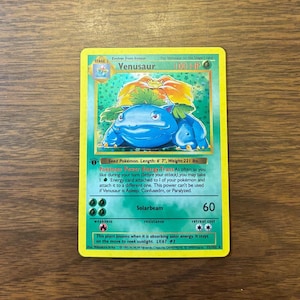 1999 Venusaur 1st Edition Base Set Shadowless Holographic Proxy Card